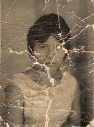 Antes - Foto destruida restaurada